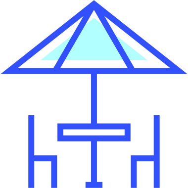 Teras modern simgesi, vektör illüstrasyonu