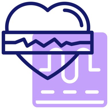 Kalp. Web simgesi basit illüstrasyon