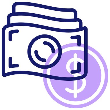 Para için. Web simgesi basit illüstrasyon 