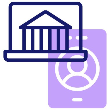 Banka. Web simgesi basit illüstrasyon