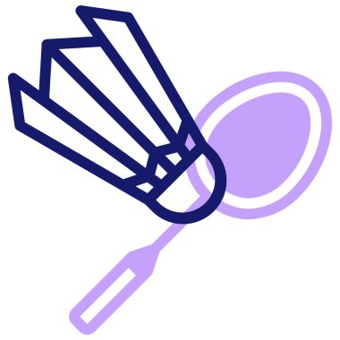 Badminton modern simgesi, vektör illüstrasyonu