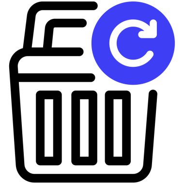 Geri dönüşüm. Web simgesi vektör illüstrasyonu