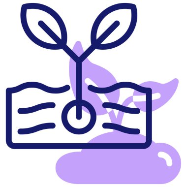 Arkaplanda izole edilmiş tohum simgesi çizimi 