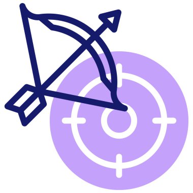 Okçuluk. Web simgesi basit tasarım