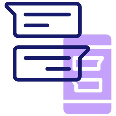 Sohbet simgesi, vektör illüstrasyonu basit tasarım