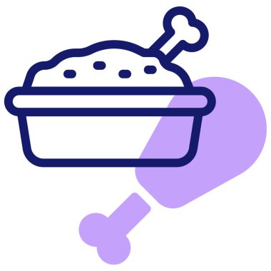 Biryani modern simgesi, vektör illüstrasyonu