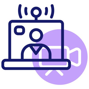 canlı yayın simgesi, vektör illüstrasyonu basit tasarım