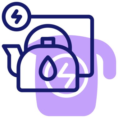 Elektrikli çaydanlık. Web simgesi basit illüstrasyon 