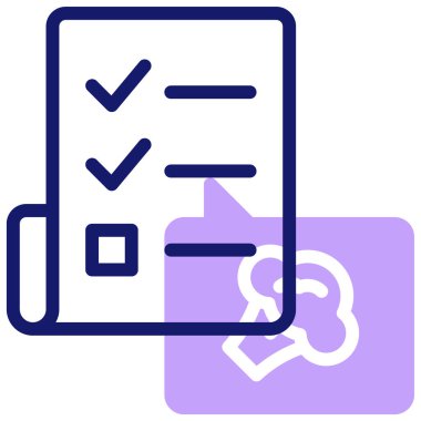 Kontrol listesi. Web simgesi basit tasarım