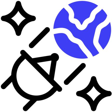 uydu simgesi vektör illüstrasyonu