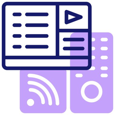 Kanal. Web simgesi basit illüstrasyon