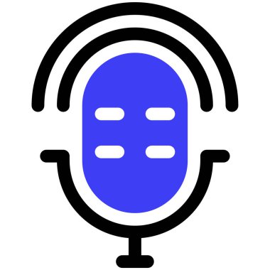Podcast. Web simgesi basit illüstrasyon