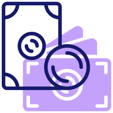 Para için. Web simgesi basit illüstrasyon 