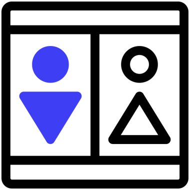 basit tuvalet web simgesi tasarımı