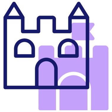 Şato. Web simgesi vektör illüstrasyonu