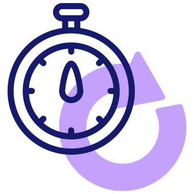 Kronometre Web simgesi basit illüstrasyon 