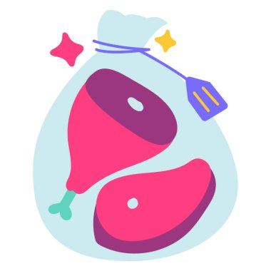 Et Ağı simgesi basit illüstrasyon