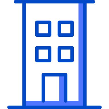 Otelde. Web simgesi basit illüstrasyon