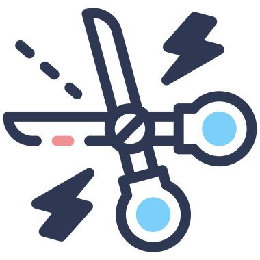 Makas simgesi, vektör illüstrasyonu 