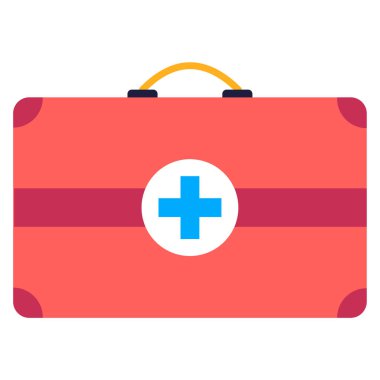İlk yardım çantası. Basit resimleme
