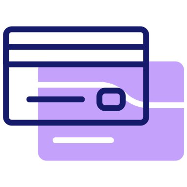 Kredi kartıyla. Basit resimleme