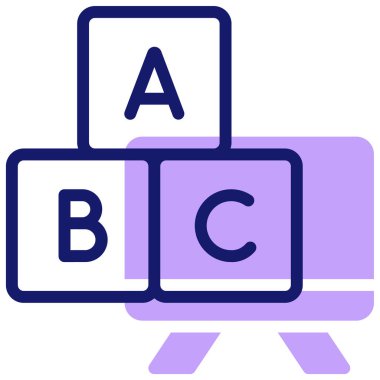 Alfabe. Web simgesi basit illüstrasyon