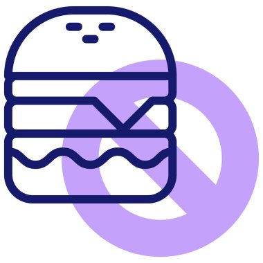 Hamburger. Web simgesi basit illüstrasyon