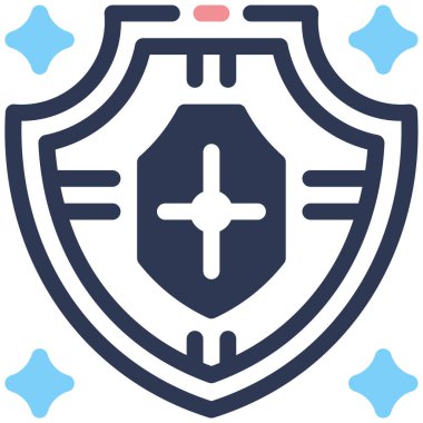 Kalkan. Web simgesi basit tasarım 