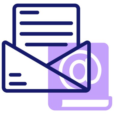 E-posta. Web simgesi basit illüstrasyon