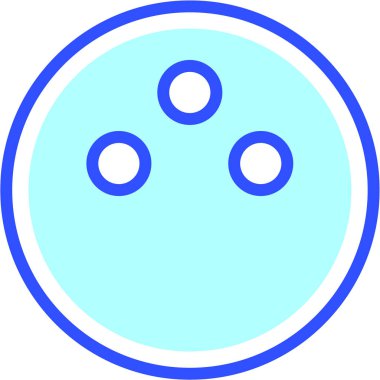 Bowling Topu modern simgesi, vektör illüstrasyonu