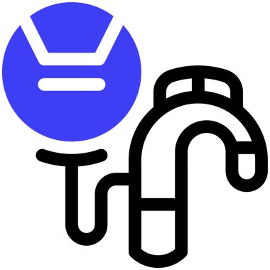 İşitme cihazı. Web simgesi basit illüstrasyon