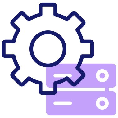 Yapılandırma simgesi, vektör illüstrasyonu basit tasarım