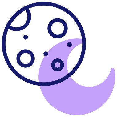 Ay. Web simgesi vektör illüstrasyonu 