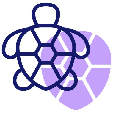 Kaplumbağa ağ simgesi basit tasarım