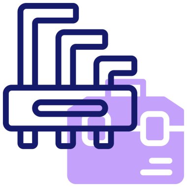 Seo ve teknoloji simgesinin vektör illüstrasyonu