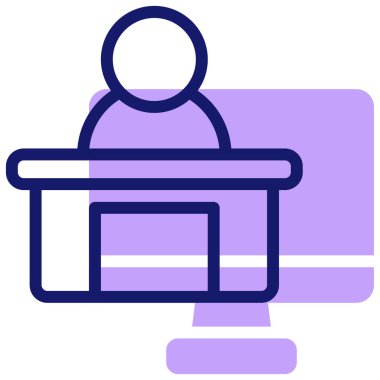 Ön ofis. Web simgesi basit illüstrasyon