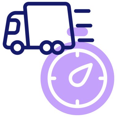 Teslimat. Web simgesi basit illüstrasyon