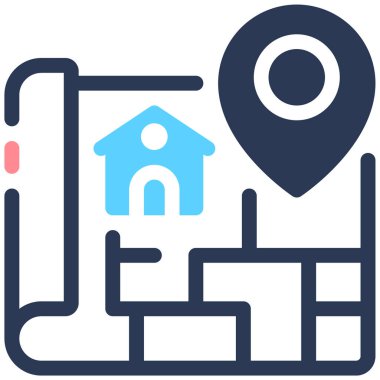 konum simgesi, vektör illüstrasyonu basit tasarım