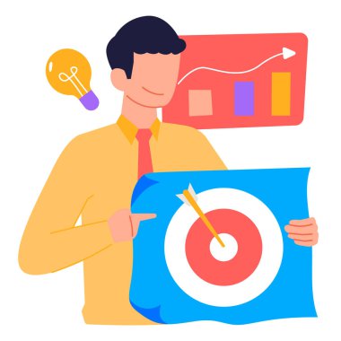 hedef simge, vektör illüstrasyonu basit tasarım