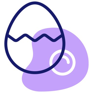 yumurta vektör düz renk simgesi 