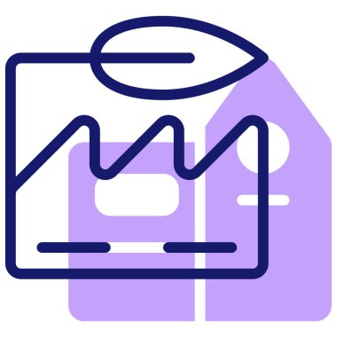 Fabrika simgesi vektör illüstrasyonu