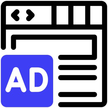Basit tasarım web simgesi reklamı