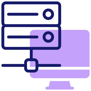 Sunucu Web simgesi basit illüstrasyon