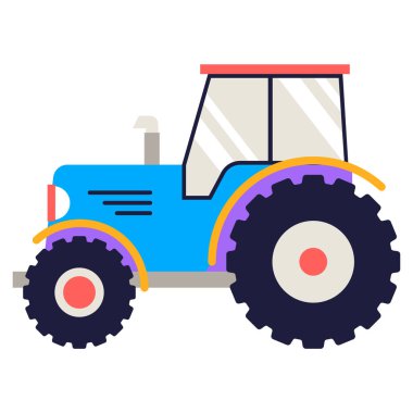 Traktör. Web simgesi basit illüstrasyon