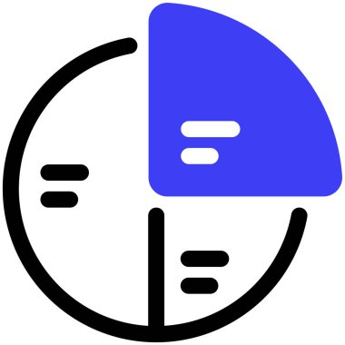 Pasta grafiğinin vektör çizimi modern simge