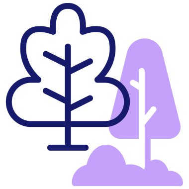 Ağaç. Web simgesi basit illüstrasyon 