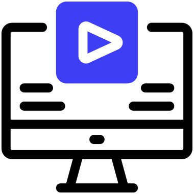 bilgisayar simgesi, vektör illüstrasyonu basit tasarım