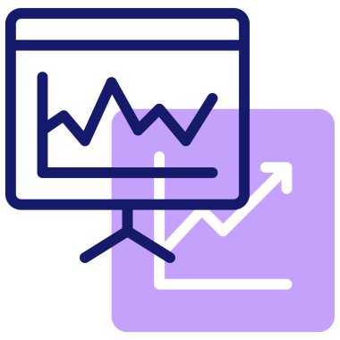 sunum web simgesi basit illüstrasyon