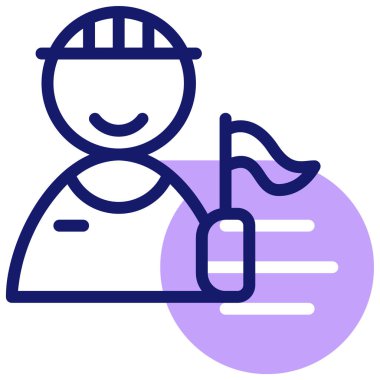 Astronot. Web simgesi basit illüstrasyon