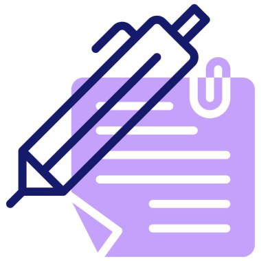 Yazmak. Web simgesi basit illüstrasyon